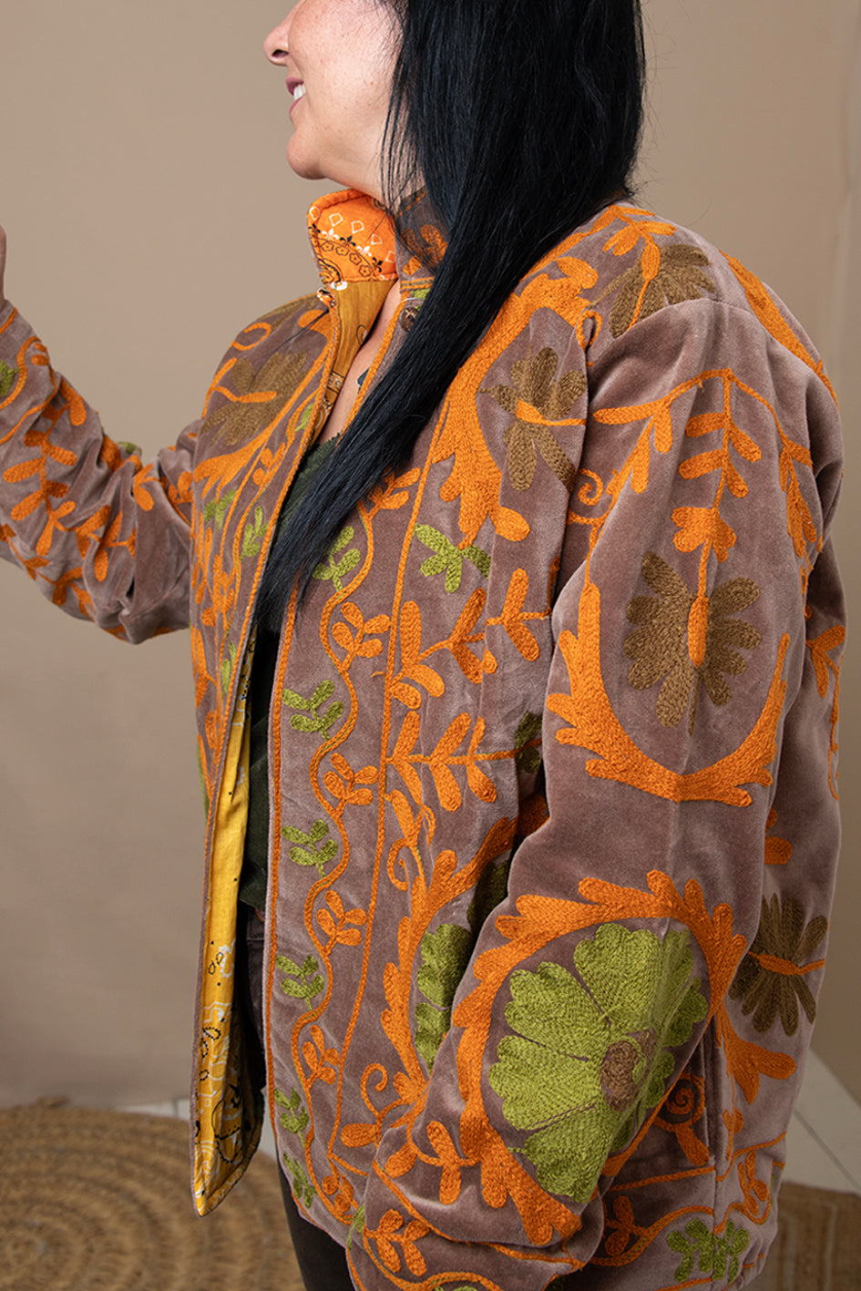 Chaqueta de Terciopelo Bordada