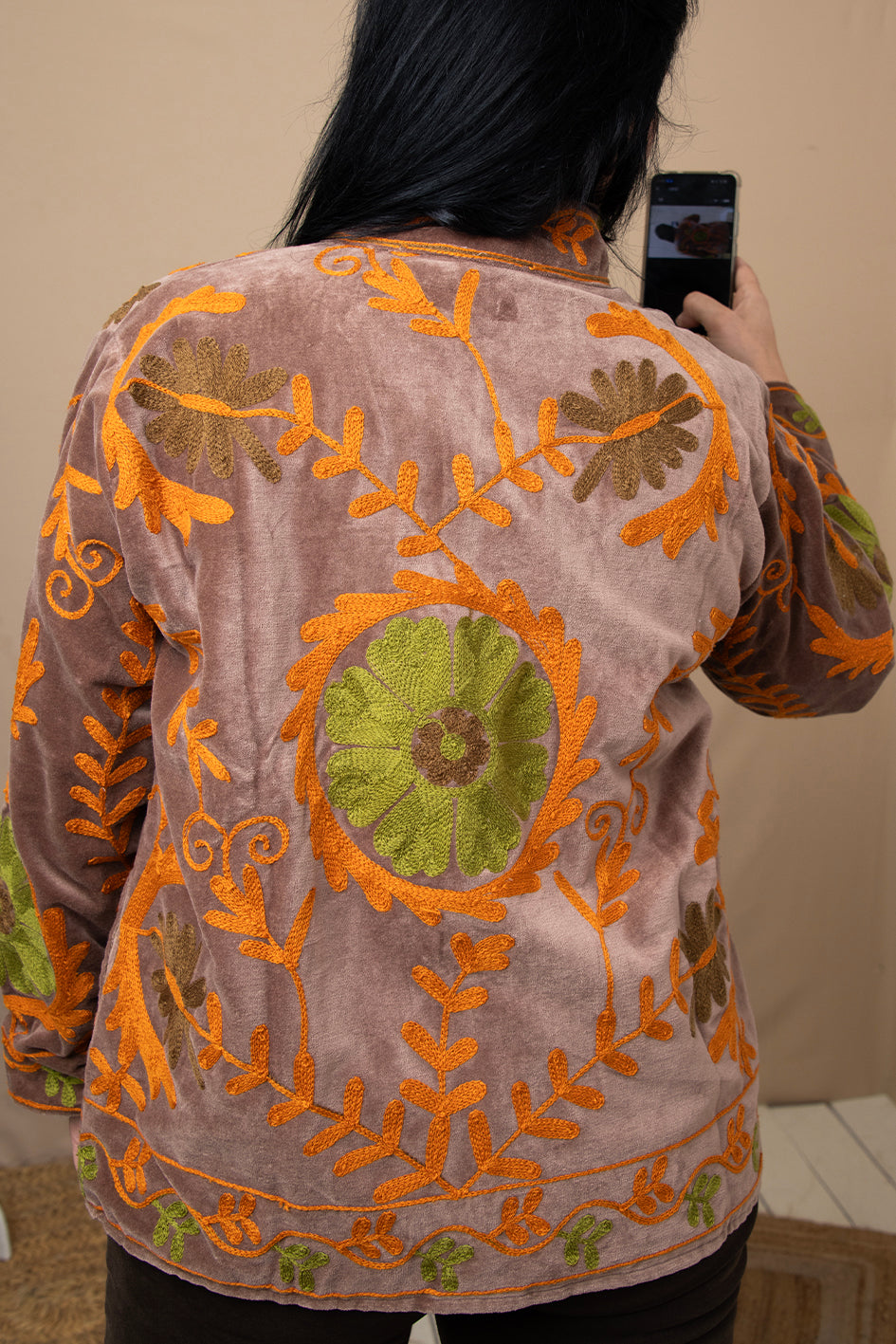 Chaqueta de Terciopelo Bordada
