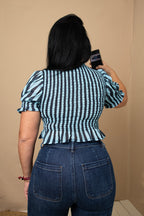 Blusa  Mangas Elásticas