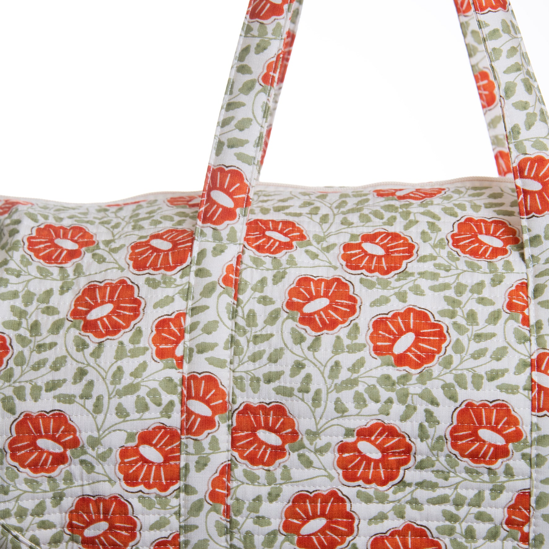 Bolsa Grande Floral Block Print – Playa y Viaje