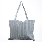 Tote Bag Rayas Verde agua y Blanco – Playa y Verano