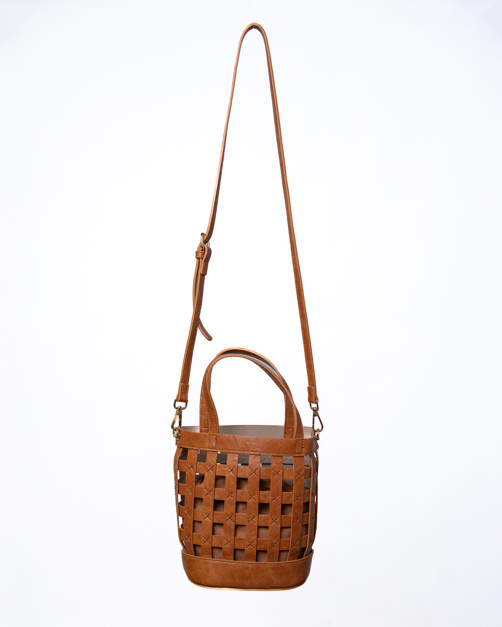 Bolso bandolera de cuero trenzado