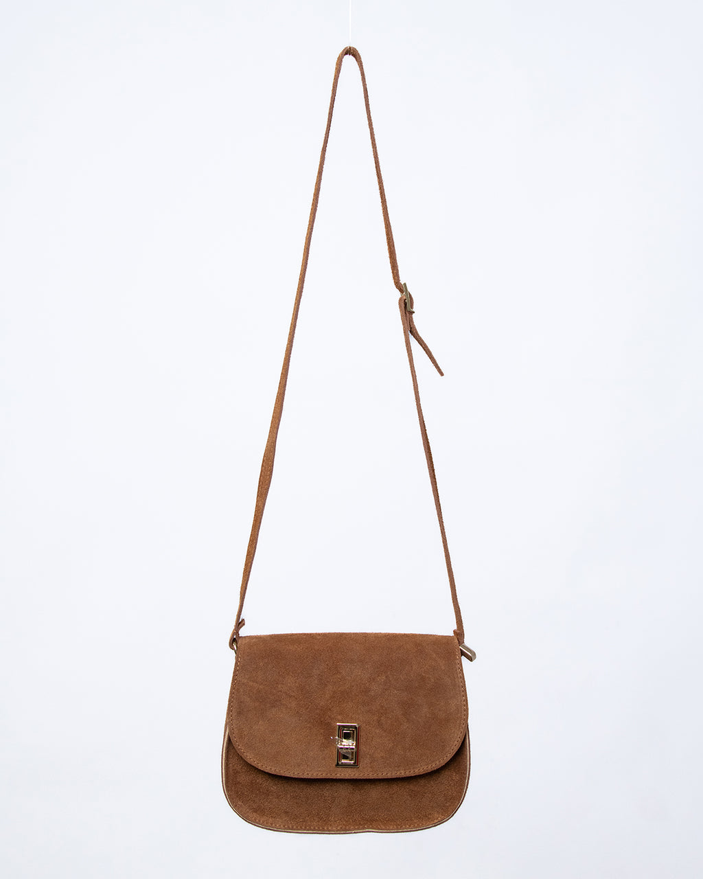 Bolso bandolera de ante marrón