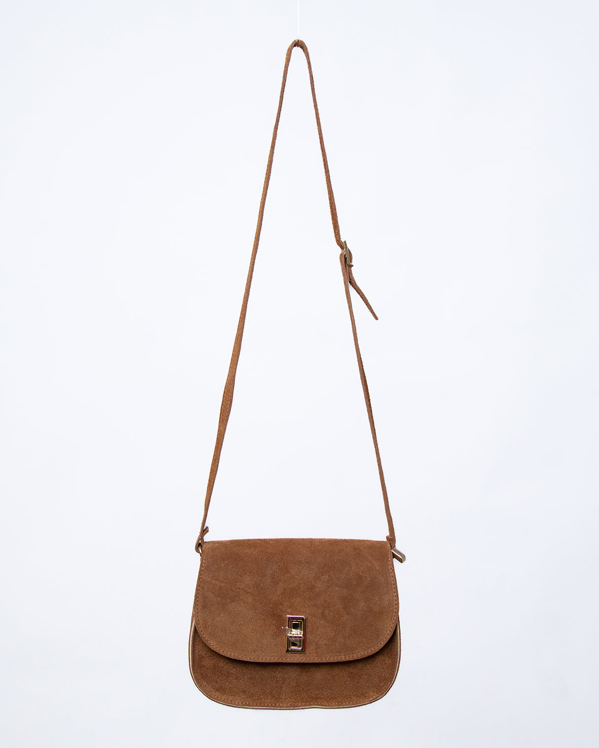 Bolso bandolera de ante marrón