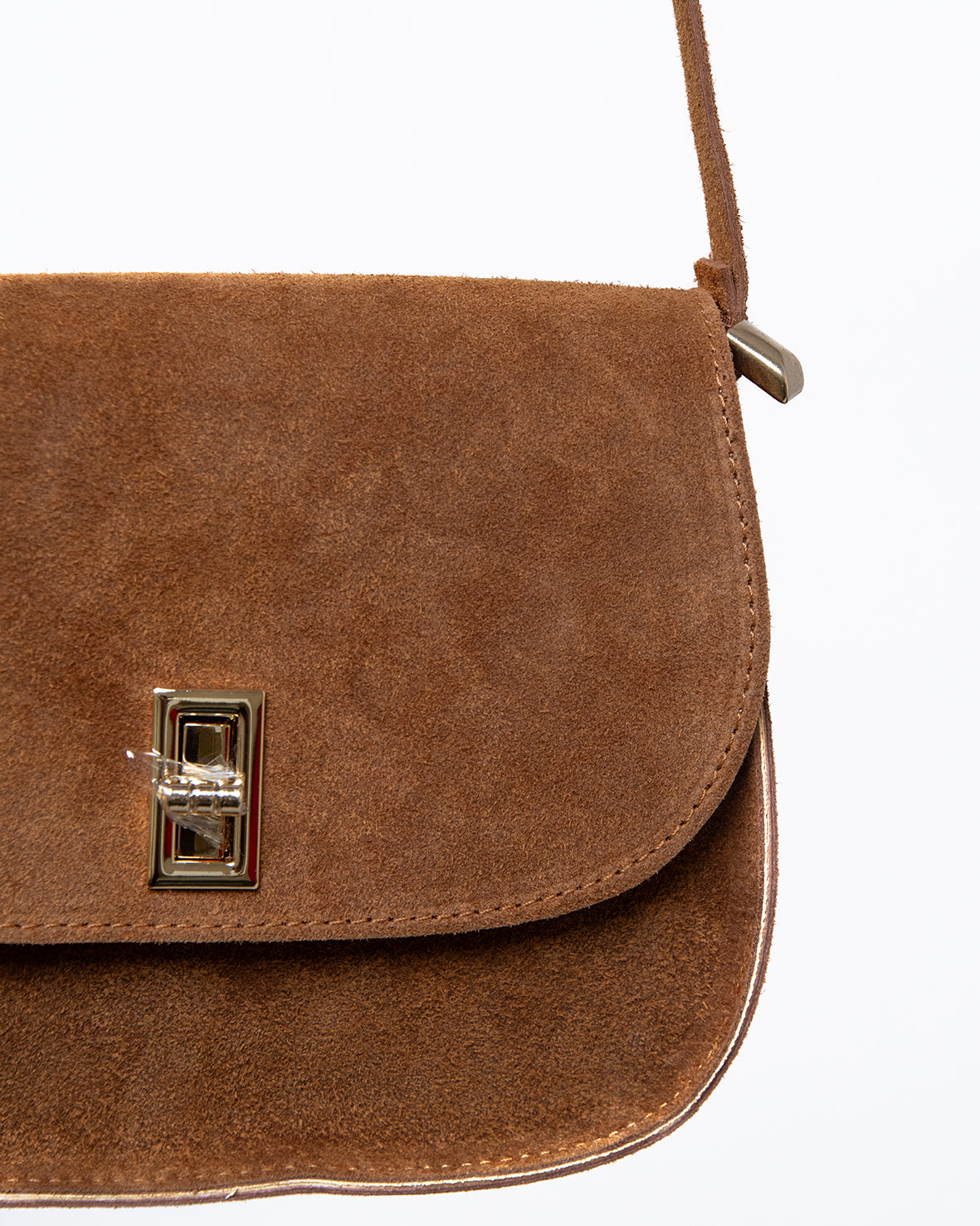 Bolso bandolera de ante marrón