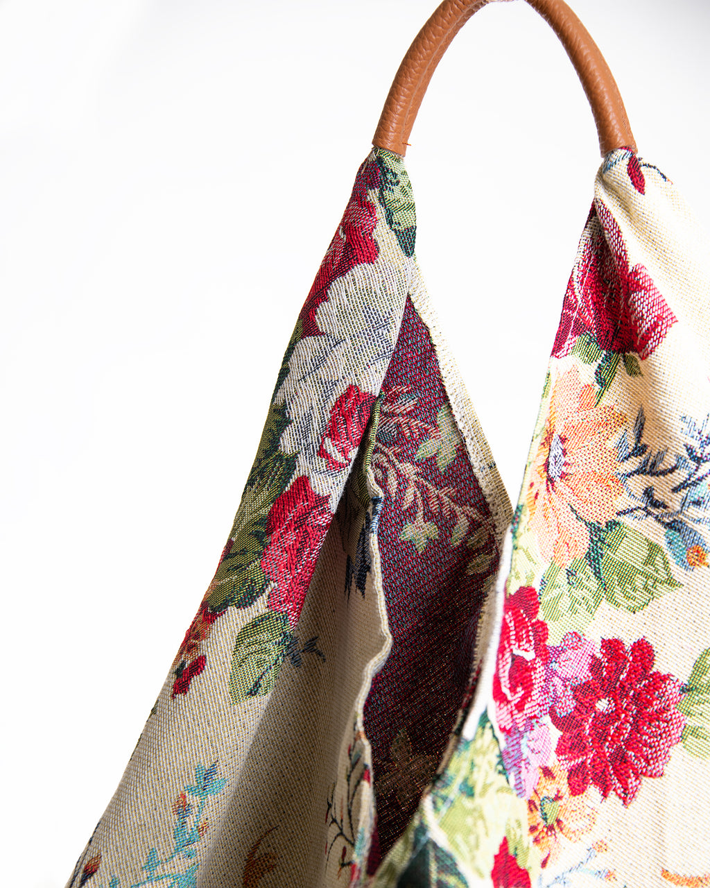 Bolso Floral Estilo Tote con Asa Rígida