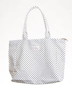 Bolso Shopper blanco con Lunares en Negro
