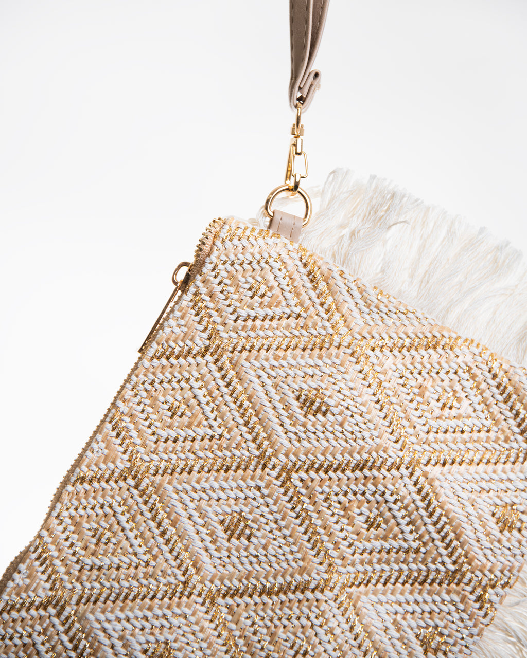 Clutch Boho Geométrico con Flecos