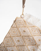 Clutch Boho Geométrico con Flecos
