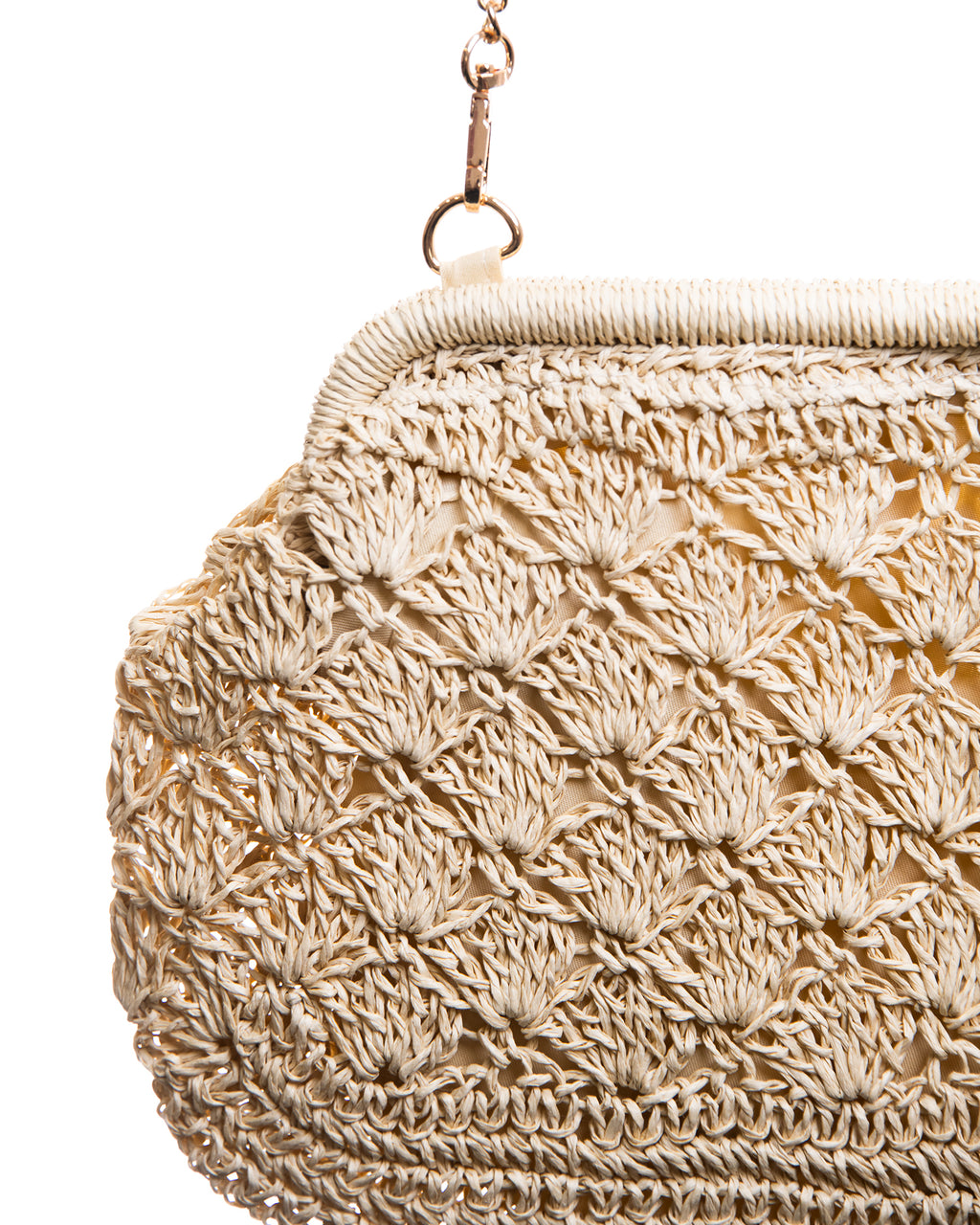 Bolso Crochet con Cadena Dorada