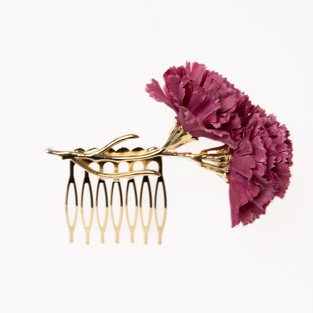 Peina de Flamenca Dorada con Flores