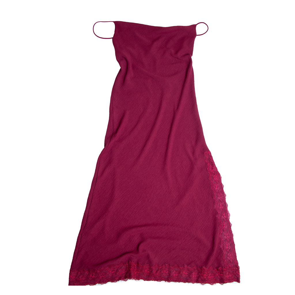 Vestido Lencero — Color Tinto