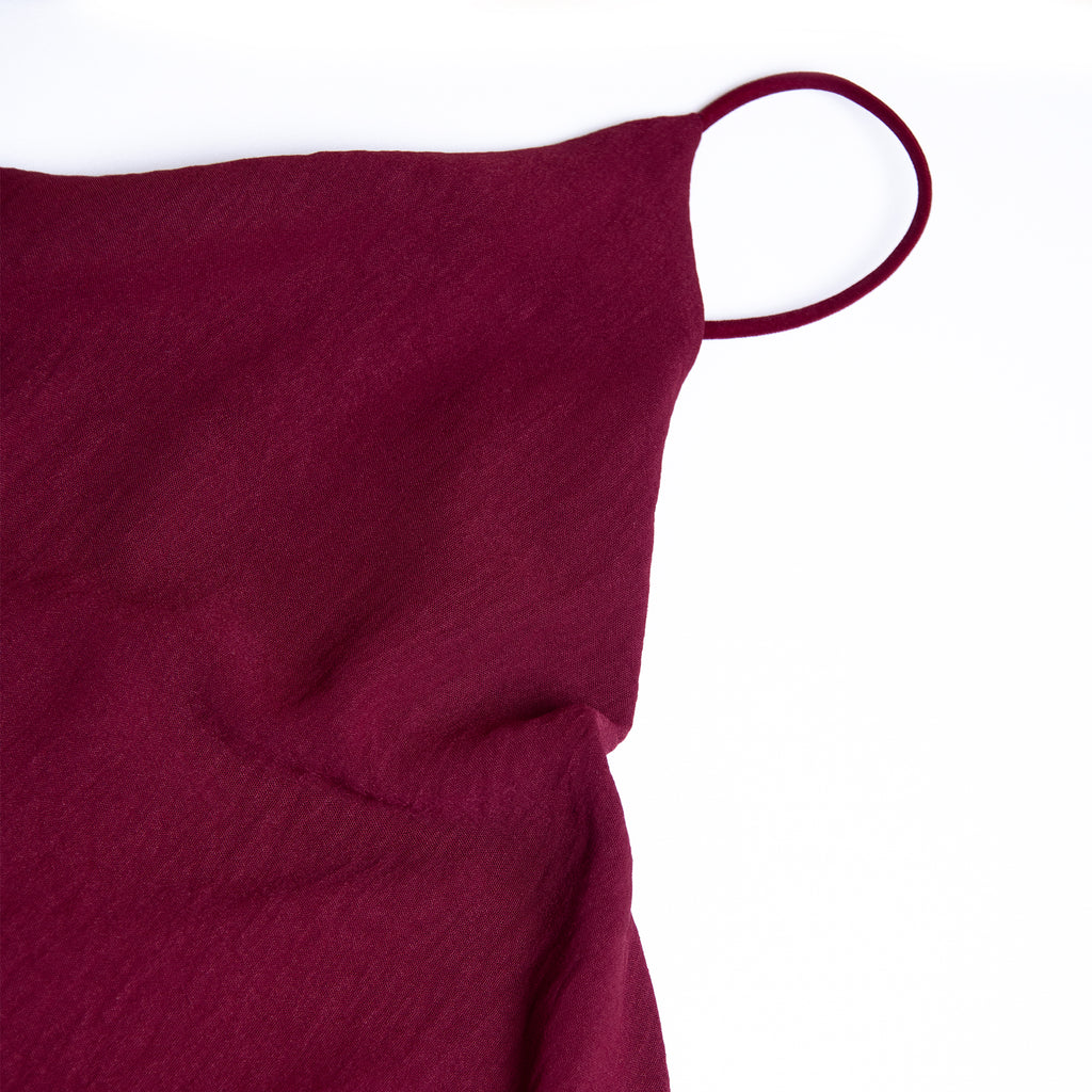 Vestido Lencero — Color Tinto