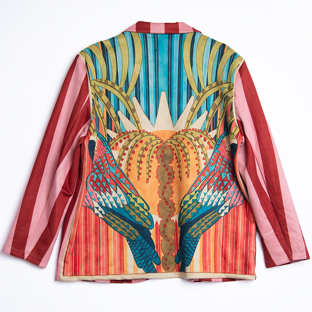 Chaqueta de antelina amplia talla única