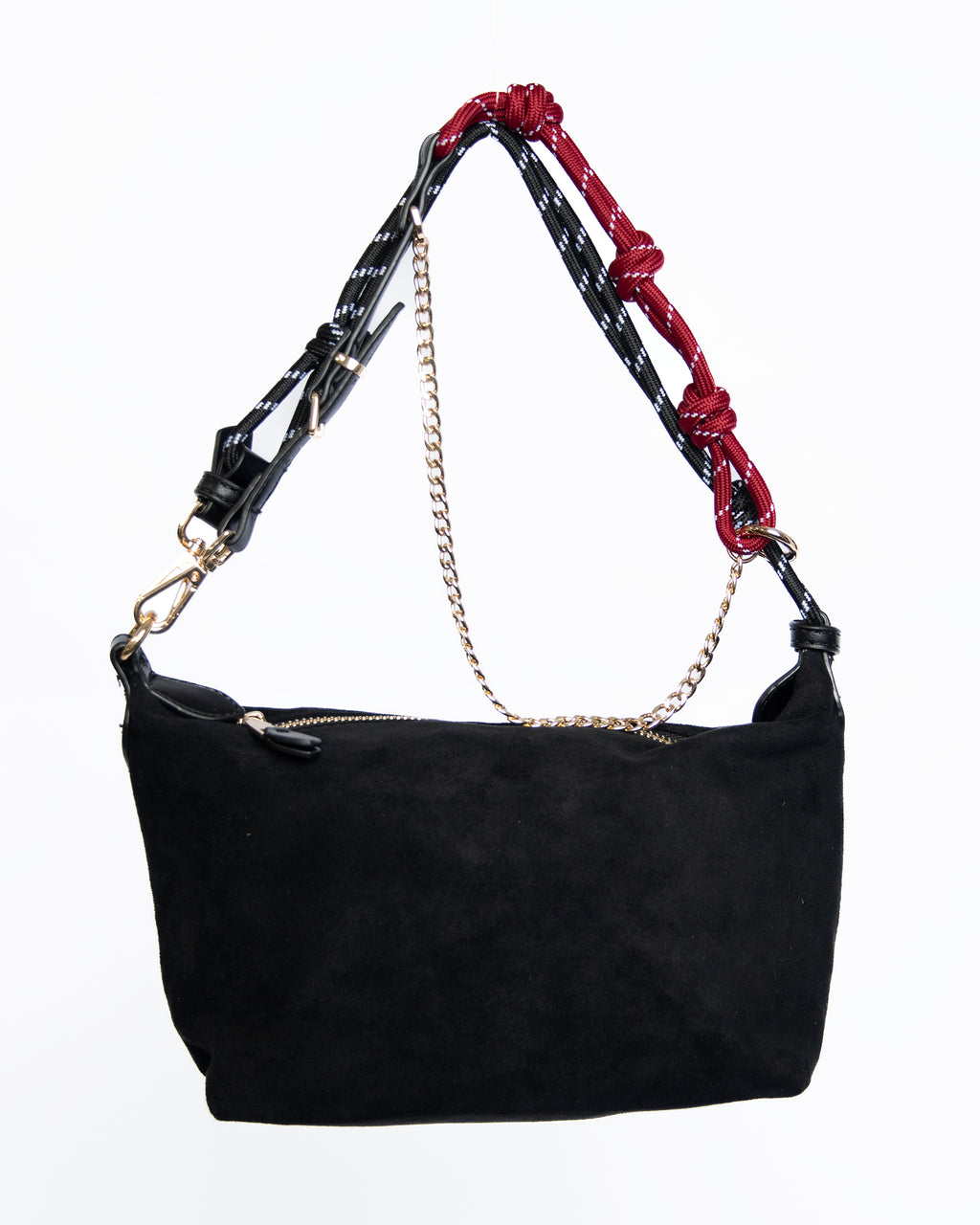 Bolso de hombro con asa combinada y cadena
