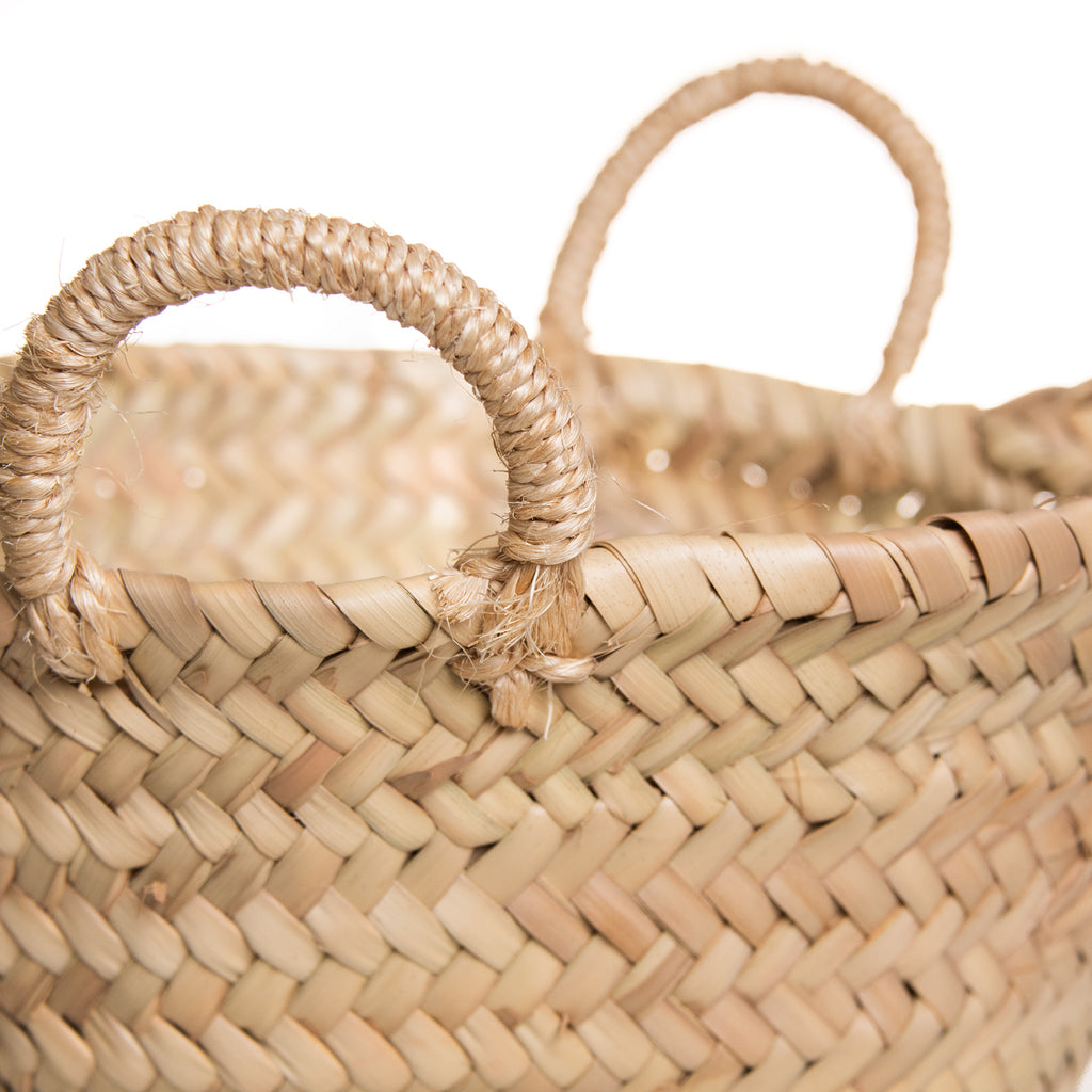 Cesta de palma natural tejida a mano MINI