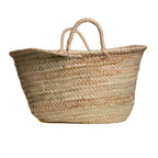 Cesta de palma natural tejida a mano
